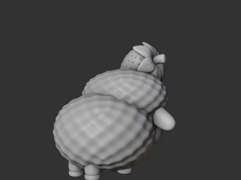 Sheep and strawberry 3D Print Model