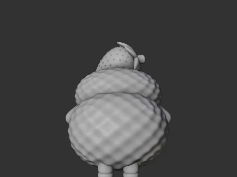 Sheep and strawberry 3D Print Model