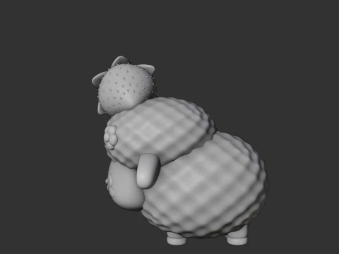 Sheep and strawberry 3D Print Model