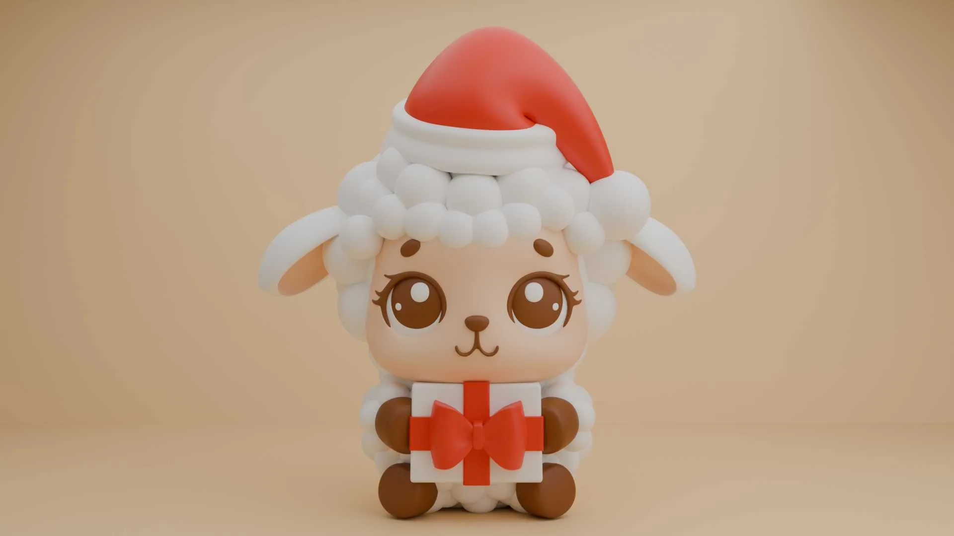 Sheep toy for christmas gift 3D Print Model .c4d .max .obj .3ds .fbx .stl .blend 