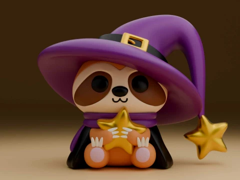 Sloth wizard for halloween decor 3D Print Model