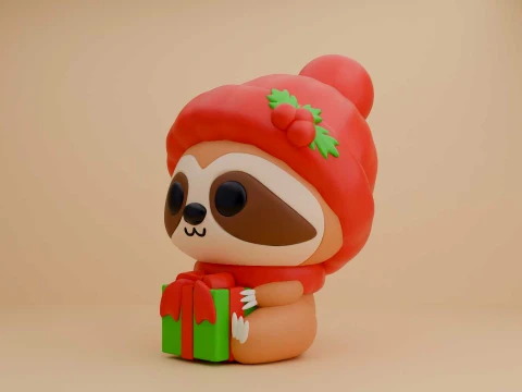 Sloth for christmas gift 3D Print Model
