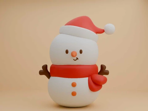Snow man for christmas 3D 打印模型