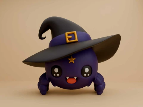 Spider wizard for halloween decor 3D Print Model