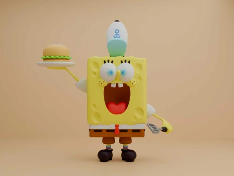 Spongebob chef 3D 打印模型