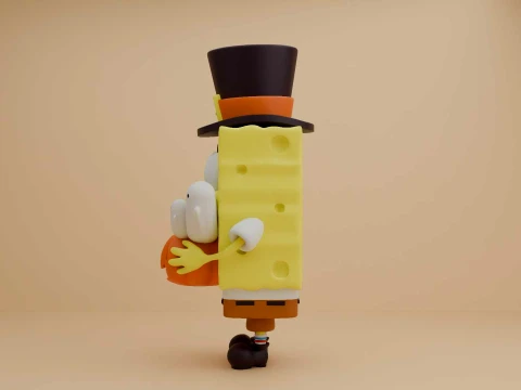 Spongebob and pumpkin for halloween figure 3D Print Model