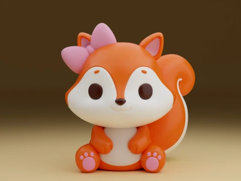 リス 3Dプリントモデル