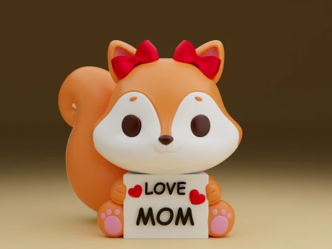 Squirrel 3D Print Model