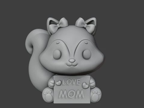 Squirrel 3D Print Model
