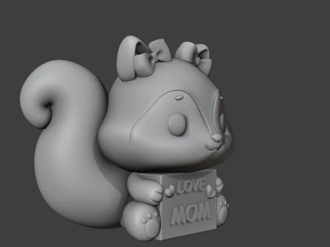 Squirrel 3D Print Model