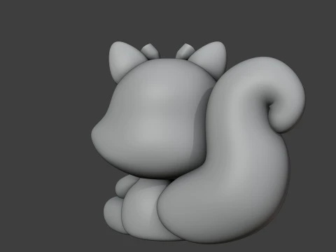 Squirrel 3D Print Model