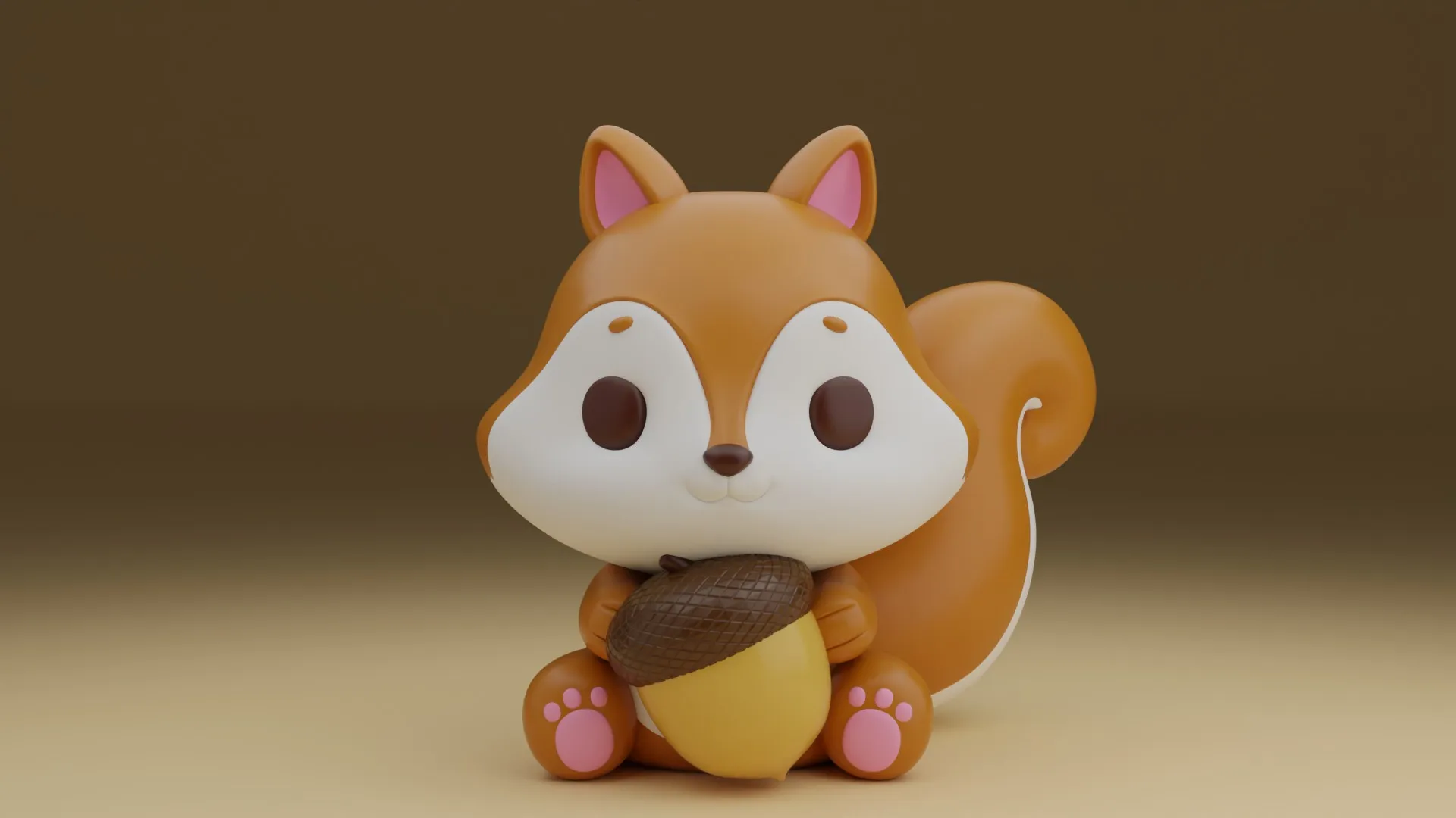 Squirrel 3D Print Model .c4d .max .obj .3ds .fbx .stl .blend 