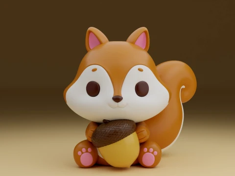 Squirrel 3D Print Model