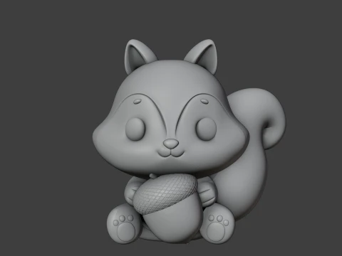 Squirrel 3D Print Model