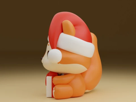 Squirrel for christmas gift 3D Print Model