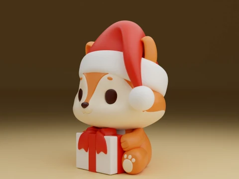 Squirrel for christmas gift 3D Print Model