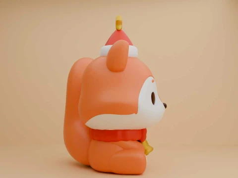 Squirrel for christmas gift 3D Print Model