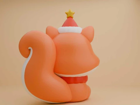 Squirrel for christmas gift 3D Print Model
