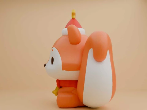 Squirrel for christmas gift 3D Print Model
