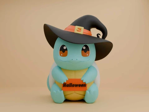 Pokemon squirtle wizard for halloween figure 3D प्रिंट मॉडल