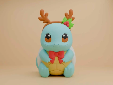 Pokemon squirtle deer figure for christmas gift 3D प्रिंट मॉडल