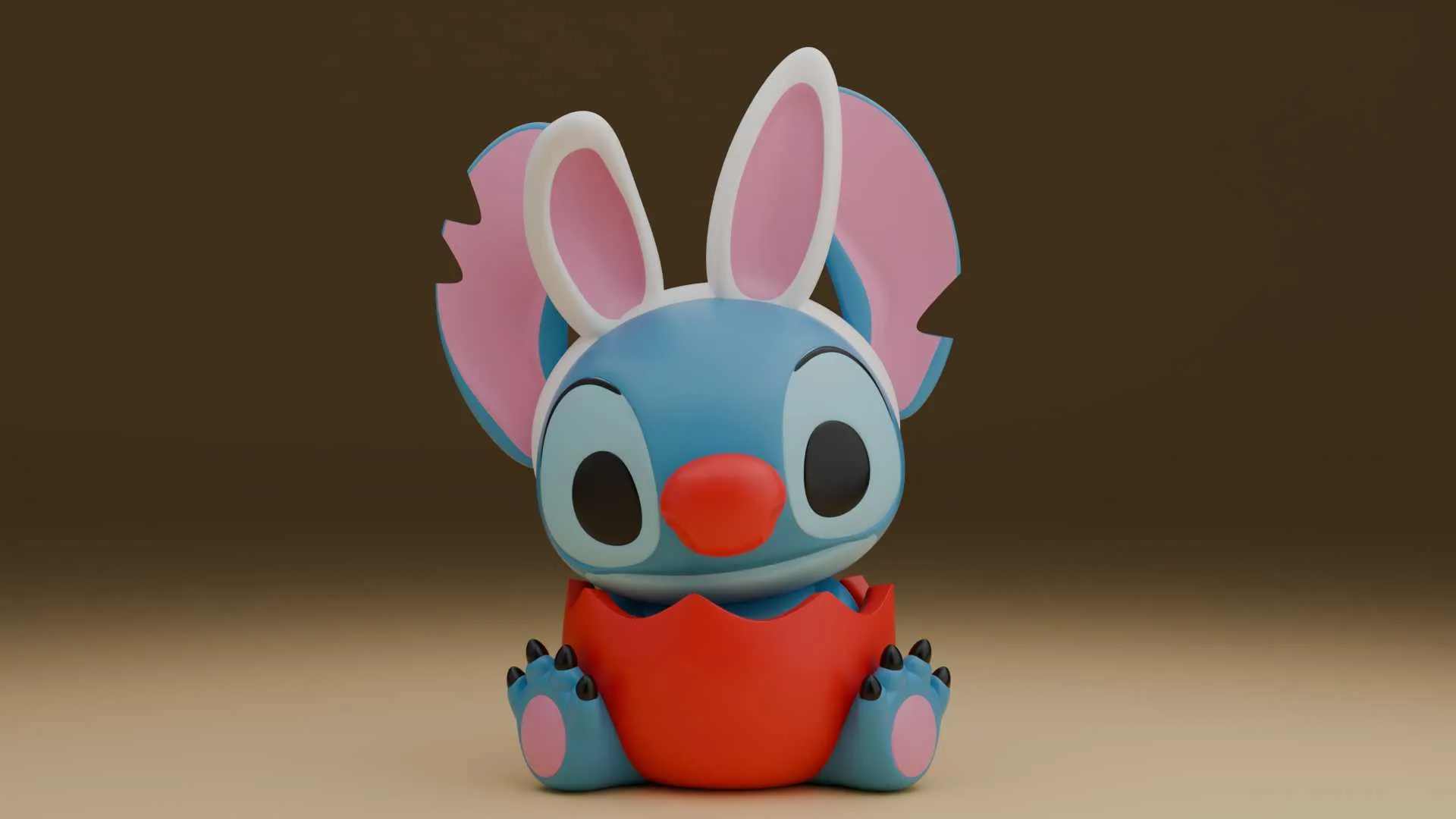 Stitch and egg for easter gift 3D Print Model .c4d .max .obj .3ds .fbx .stl .blend 