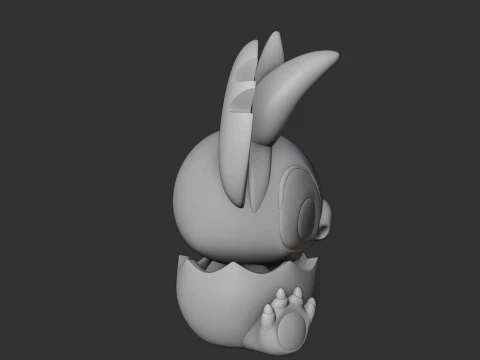 Stitch and egg for easter gift 3D Print Model
