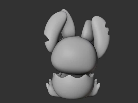 Stitch and egg for easter gift 3D Print Model