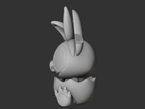Stitch and egg for easter gift 3D Print Model