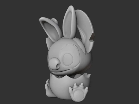 Stitch and egg for easter gift 3D Print Model