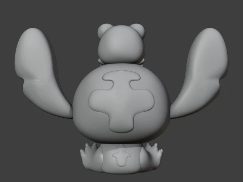 Stitch and frog figure 3D Print Model