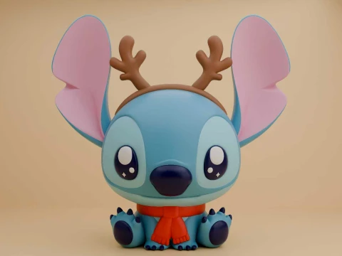 Stitch deer figure for christmas gift 3D प्रिंट मॉडल