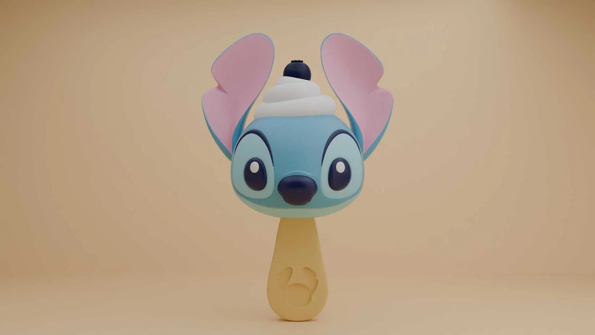 Stitch icecream 3D Print Model .c4d .max .obj .3ds .fbx .stl .blend 