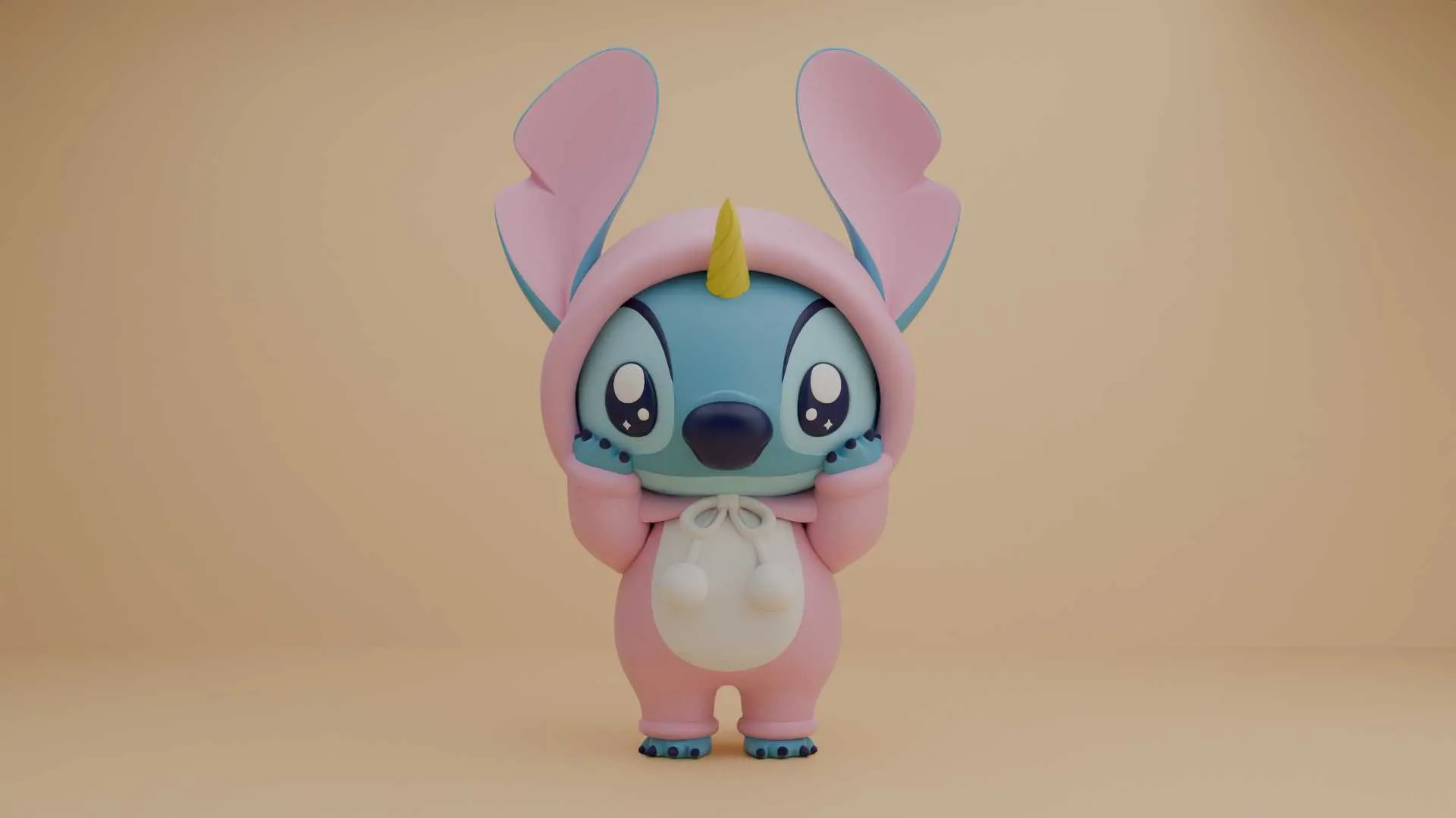 Stitch unicorn costume 3D Print Model .c4d .max .obj .3ds .fbx .stl .blend 
