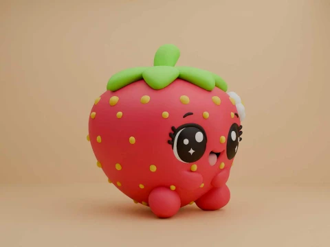 Strawberry toy 3D Print Model