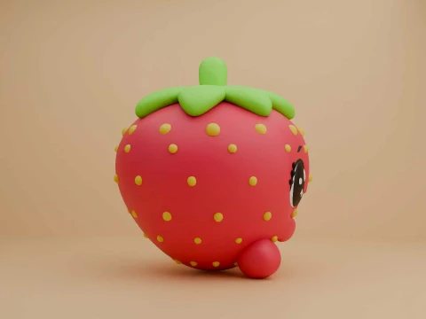 Strawberry toy 3D Print Model