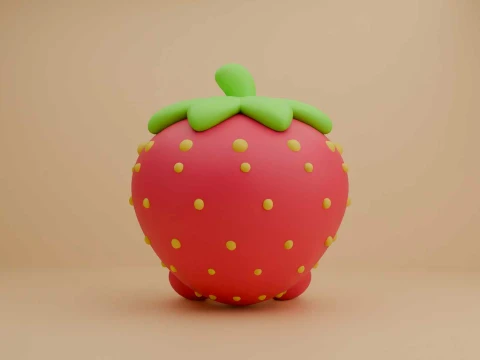 Strawberry toy 3D Print Model