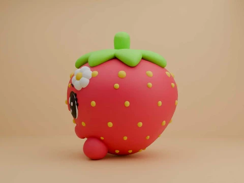 Strawberry toy 3D Print Model