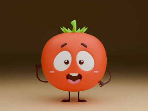 Cute tomato figure 3D Print Model