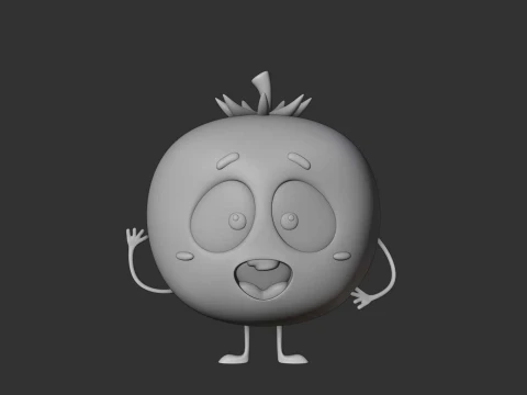 Cute tomato figure 3D Print Model