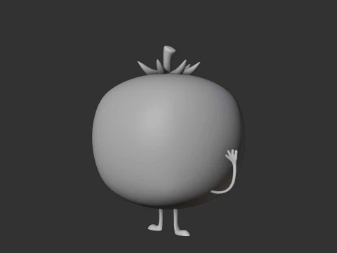 Cute tomato figure 3D Print Model