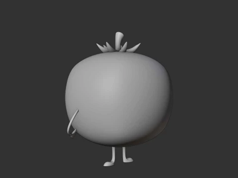 Cute tomato figure 3D Print Model