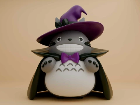 Anime totoro wizard figure for halloween decor 3D Print Model