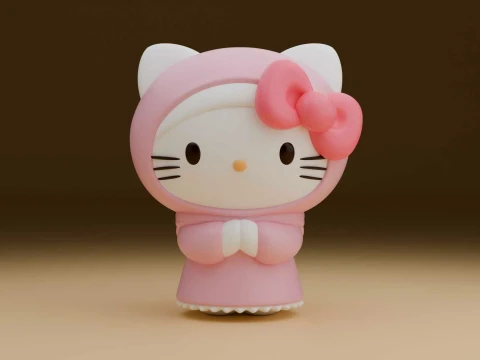 Sanrio cat hello kitty hijab 3D printmodel