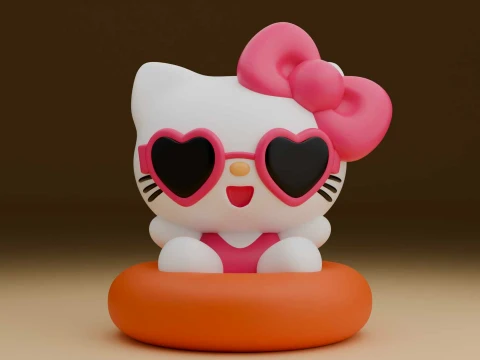 Sanrio kat Hallo Kitty zomer 3D printmodel