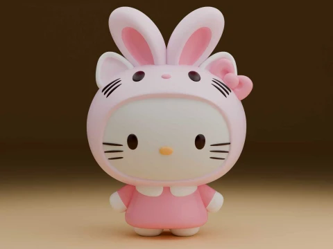 Sanrio cat hello kitty rabbit 3D Print Model