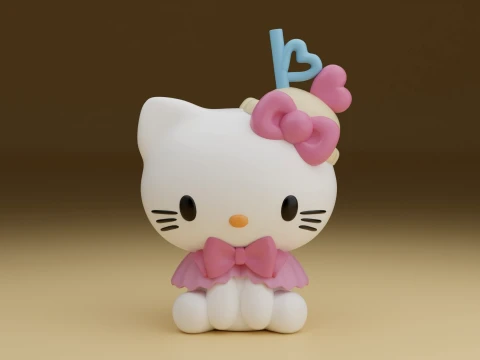 Sanrio cat hello kitty ijsje voor de zomer 3D printmodel