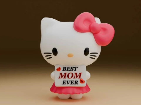 Sanrio kat Hallo Kitty voor moederdag 3D printmodel
