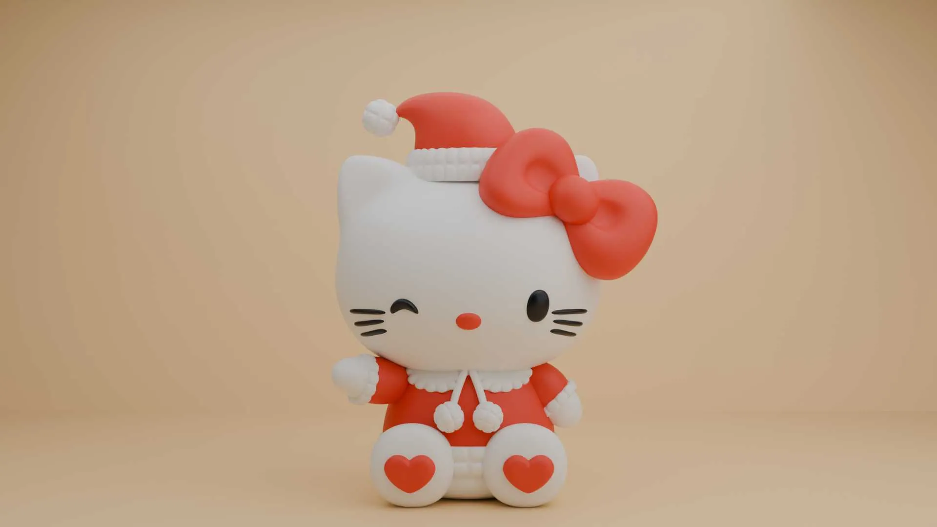 Sanrio cat hello kitty for christmas gift 3D Print Model .c4d .max .obj .3ds .fbx .stl .blend 
