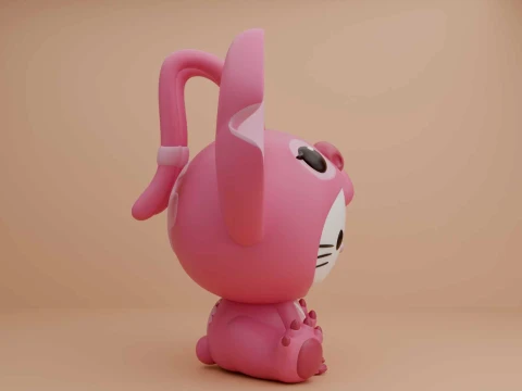 Sanrio cat hello kitty and pink stitch costume 3D Print Model